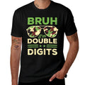 Bruh I'm Double Digits Camo 10th Birthday 10 Year Old Boys  Eco-friendly Material T-Shirt