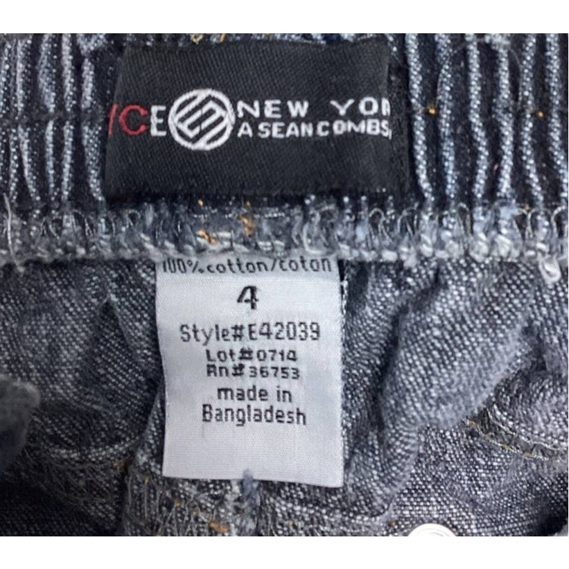 ENYCE by Sean Combs Boys 4 100% Cotton Long Denim Blue Jeans Back Elastic Waist
