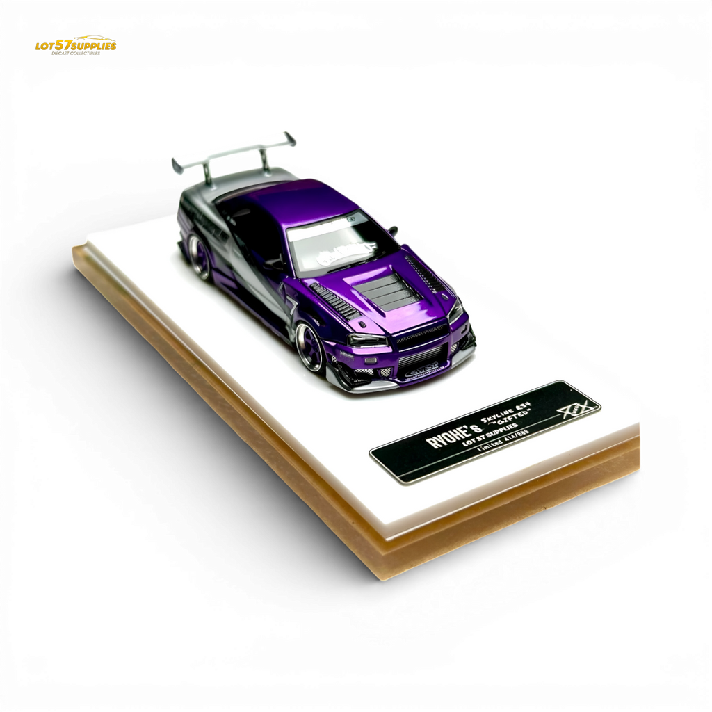 404ERROR x LOT 57 RYOHE's Skyline R34 "GIFTED" Resin 1:64