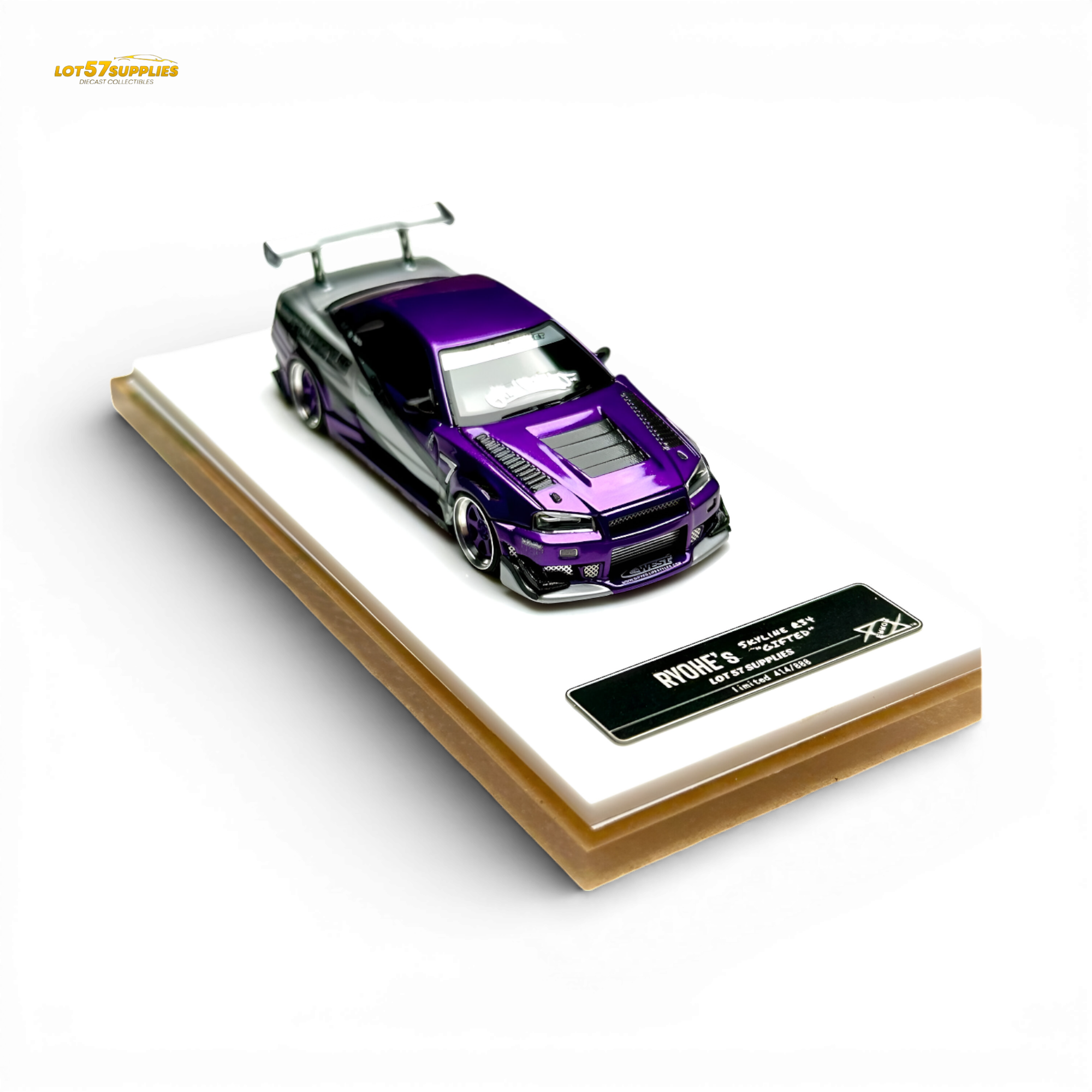 404ERROR x LOT 57 RYOHE's Skyline R34 "GIFTED" Resin 1:64