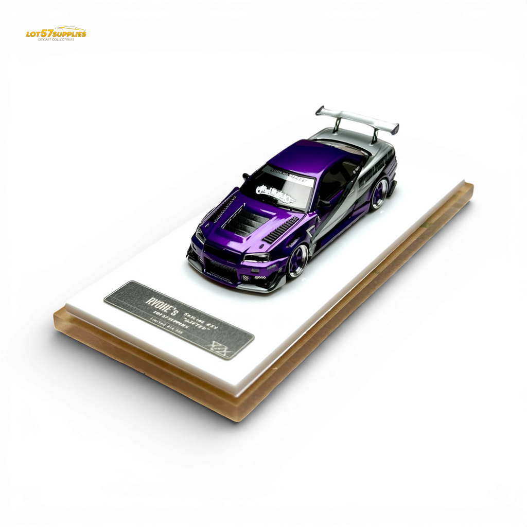 404ERROR x LOT 57 RYOHE's Skyline R34 "GIFTED" Resin 1:64