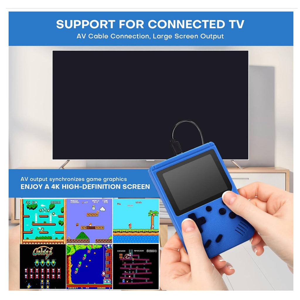 2 Pack Handheld Games for Kids Console 400 Retro Video Games, Portable Gaming Player Mini Arcade Electronic Toy Gifts for Boys Girls 2 Pack