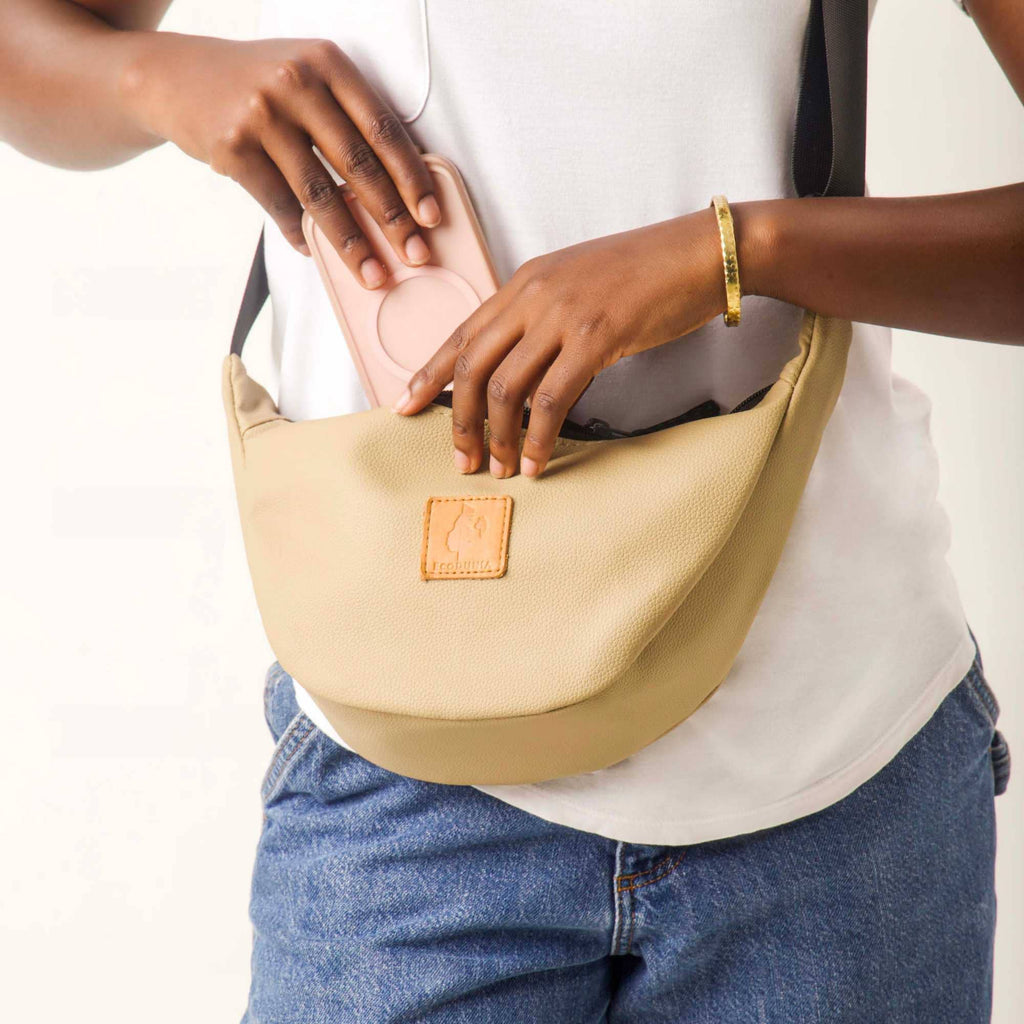 Round Mini Vegan Leather Crossbody Shoulder Bag