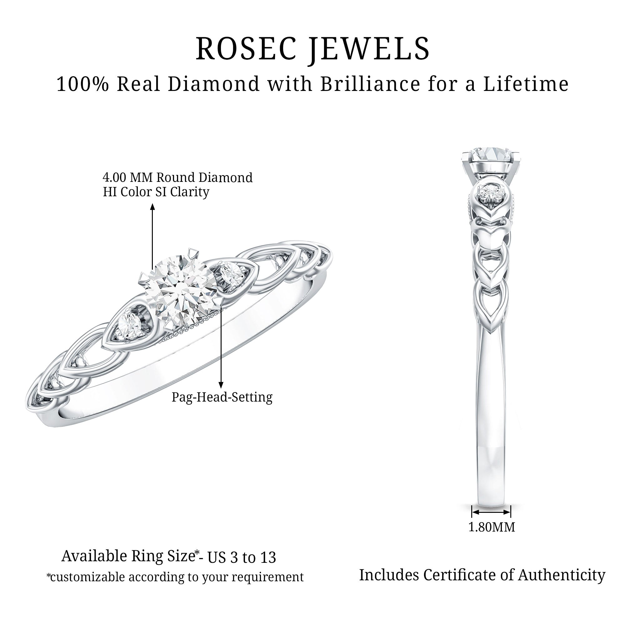 Real Diamond Minimal Promise Ring