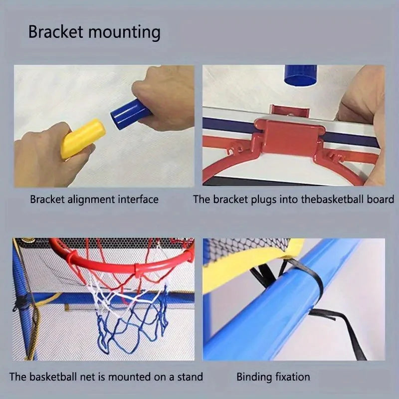 Portable Arcade Basketball Game Set - Indoor/Outdoor Hoop with Pump & Balls, Easy Setup Gift for Teens & Adults