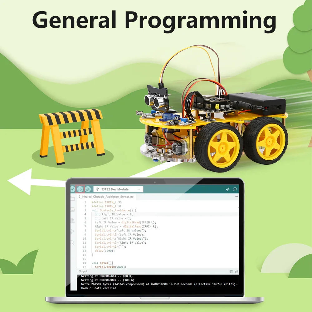 ESP32 Smart Robot Car Kit for Arduino & STEM