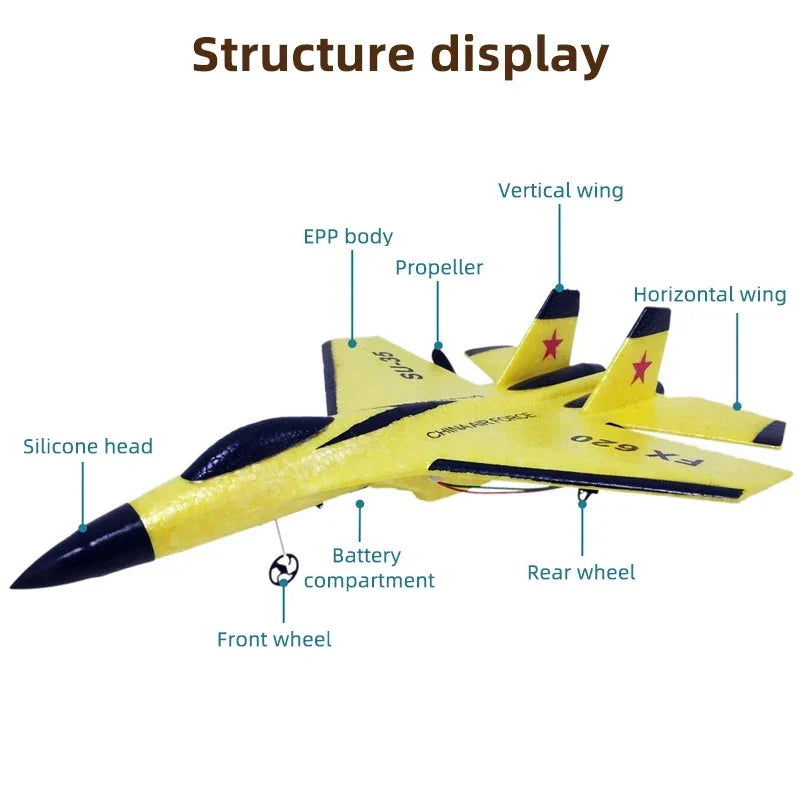 SU35 RC Glider Plane with LED Lights