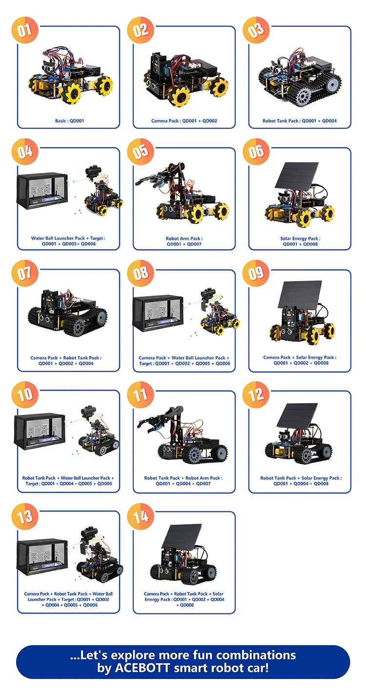 ESP32 Smart Robot Car Kit for Arduino & STEM