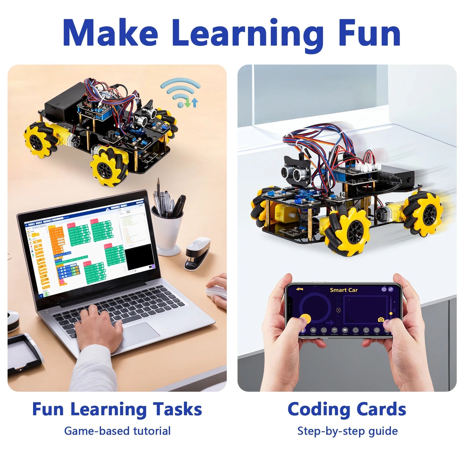ESP32 Smart Robot Car Kit for Arduino & STEM