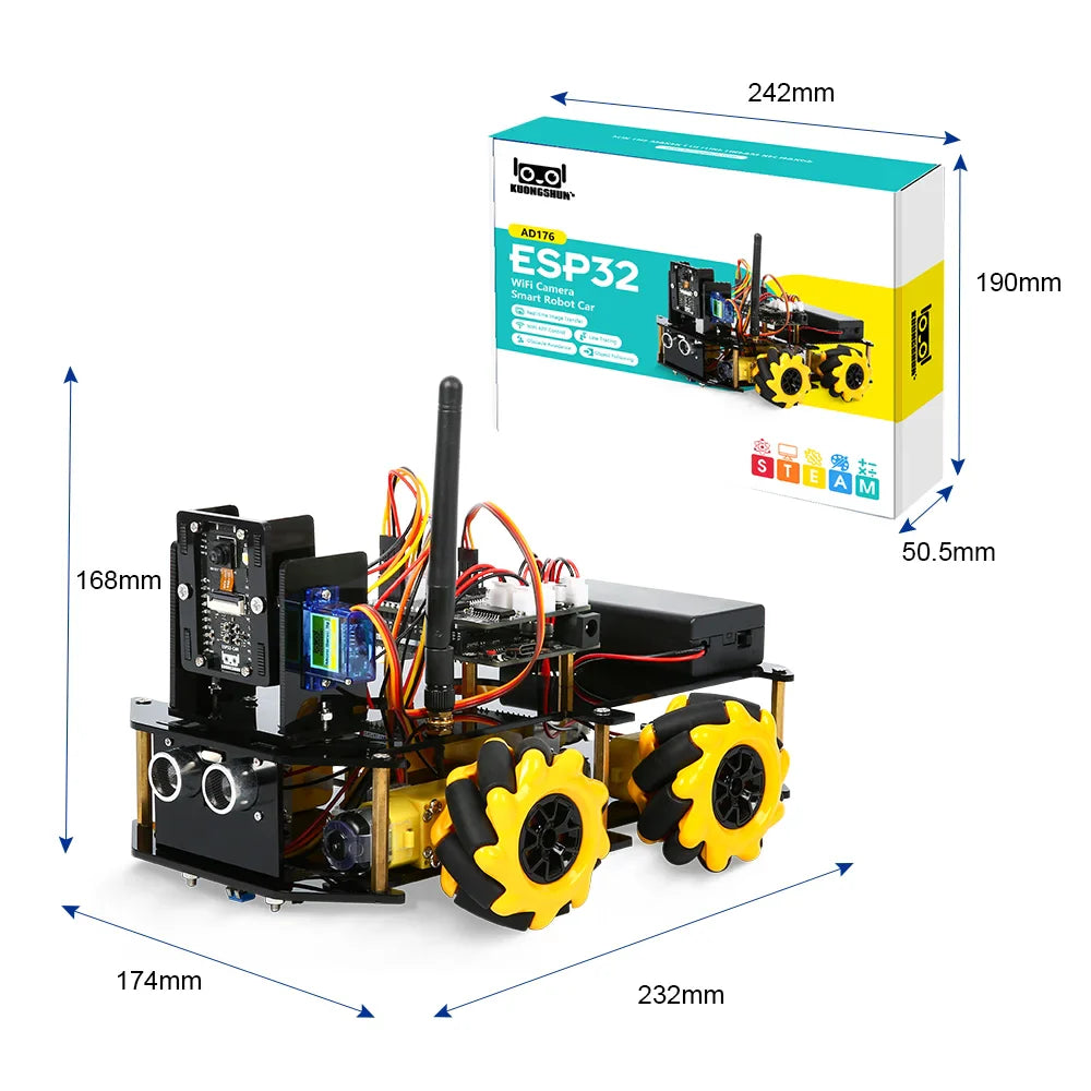 ESP32 Smart Robot Car Kit for Arduino & STEM