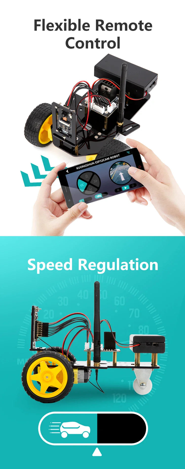ESP32 Smart Robot Car Kit for Arduino & STEM