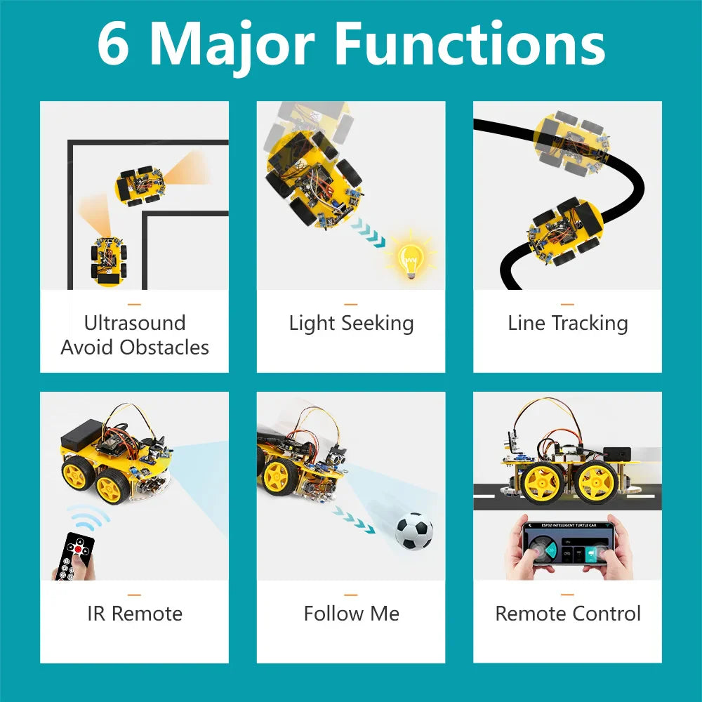 ESP32 Smart Robot Car Kit for Arduino & STEM