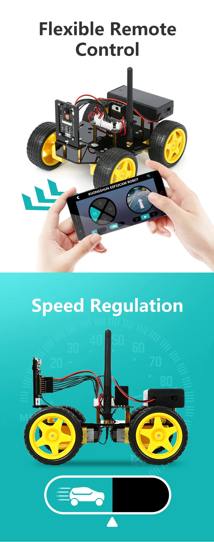 ESP32 Smart Robot Car Kit for Arduino & STEM