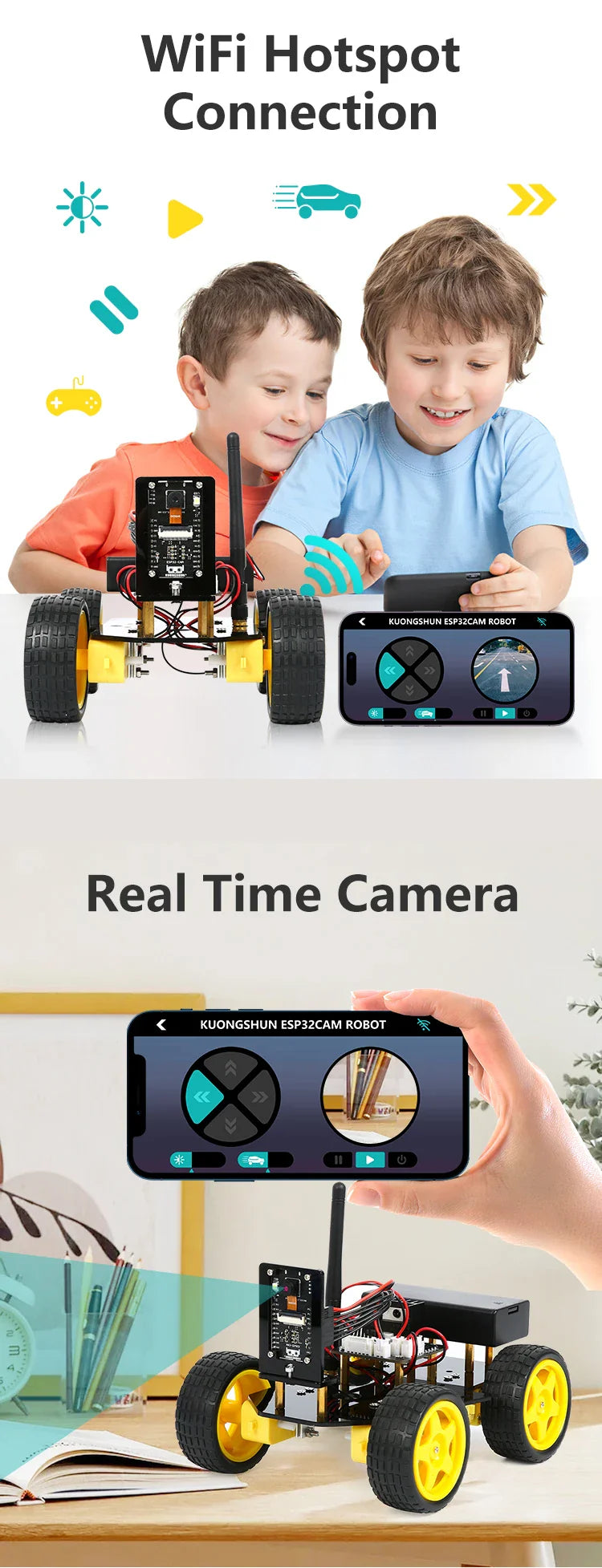 ESP32 Smart Robot Car Kit for Arduino & STEM