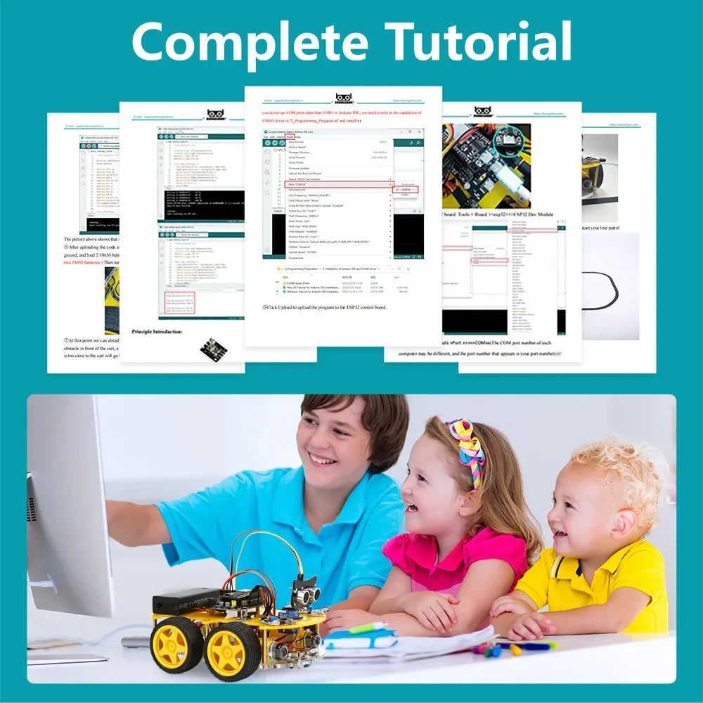 ESP32 Smart Robot Car Kit for Arduino & STEM