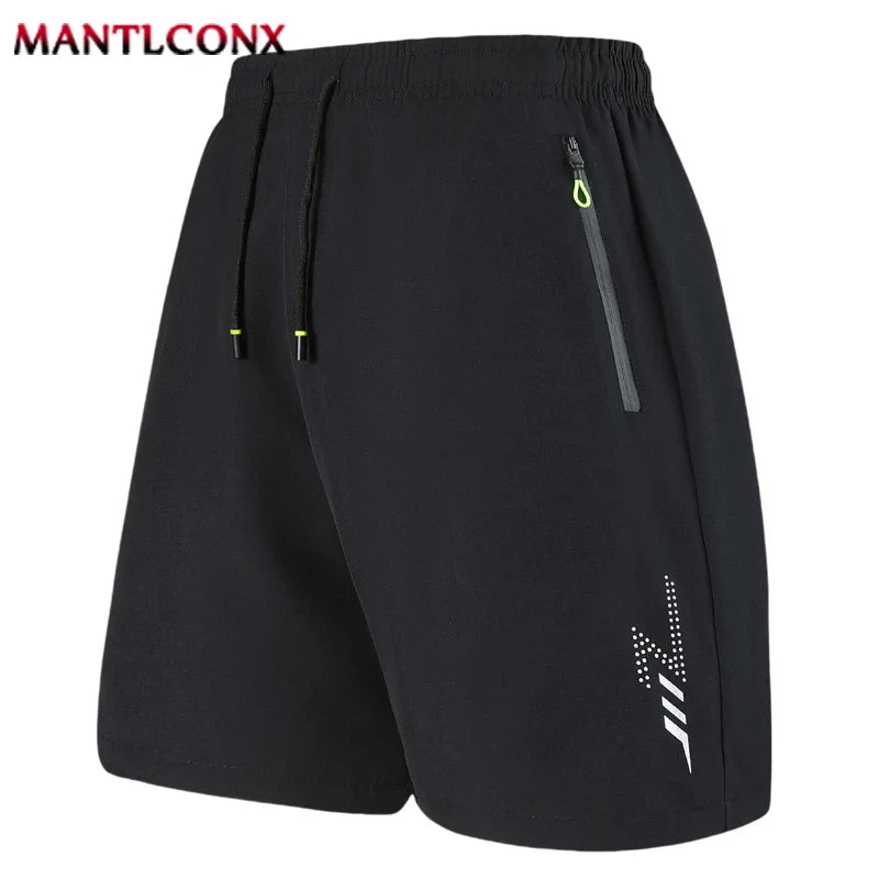 Men's Quick-Dry Gym & Running Shorts - Elastic Waist, Zipper Pockets, Breathable Workout Shorts (M-4XL)