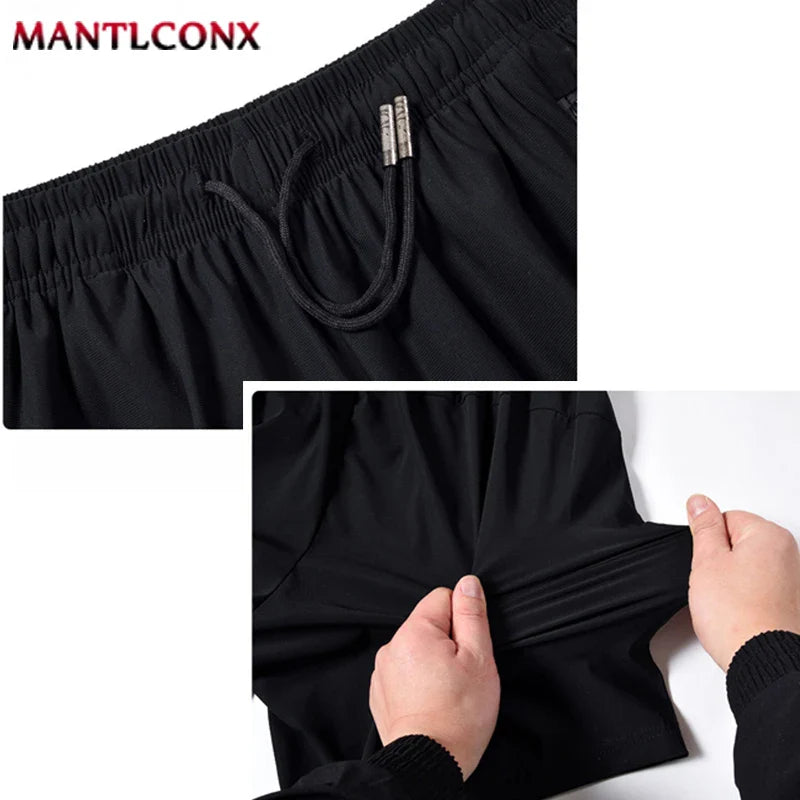 Men's Quick-Dry Gym & Running Shorts - Elastic Waist, Zipper Pockets, Breathable Workout Shorts (M-4XL)
