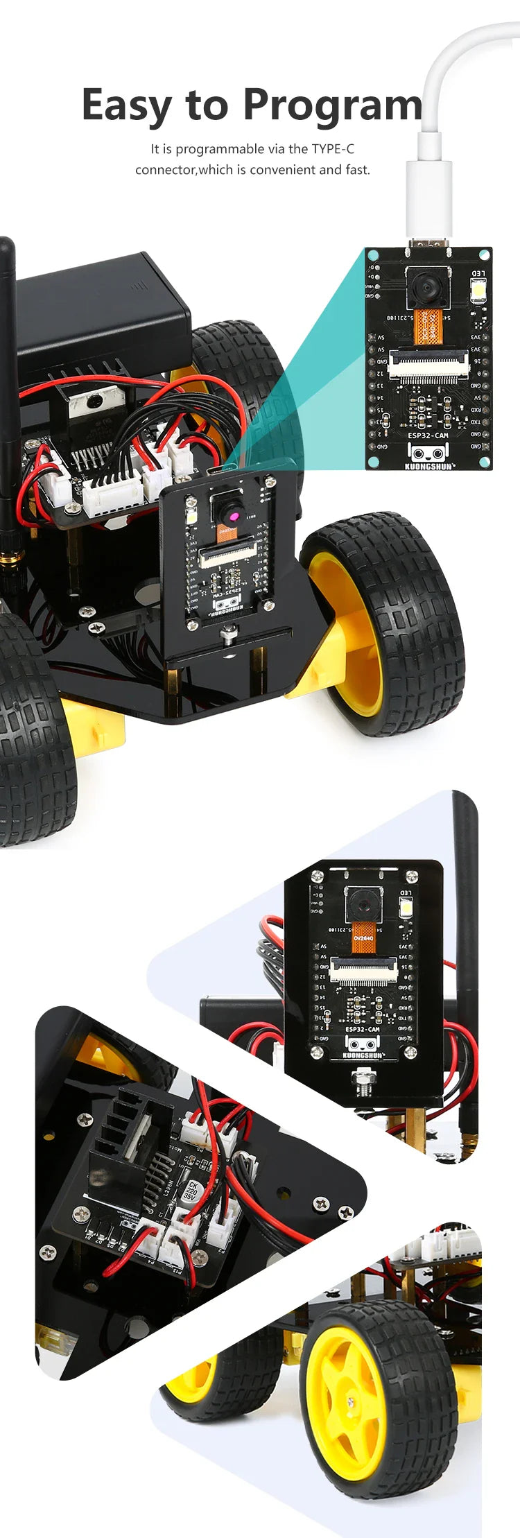 ESP32 Smart Robot Car Kit for Arduino & STEM