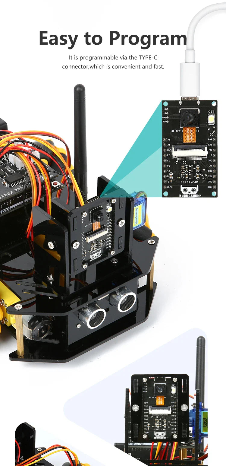 ESP32 Smart Robot Car Kit for Arduino & STEM
