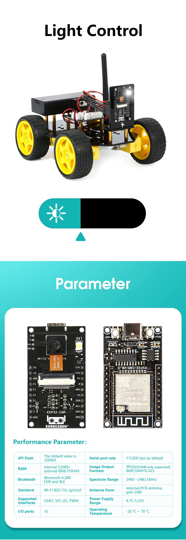 ESP32 Smart Robot Car Kit for Arduino & STEM