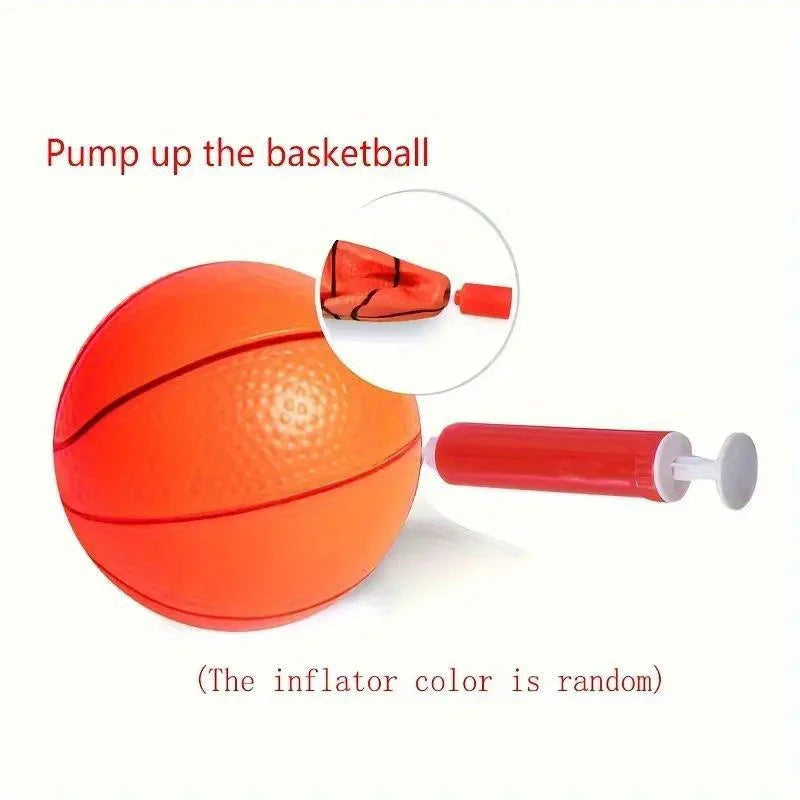 Portable Arcade Basketball Game Set - Indoor/Outdoor Hoop with Pump & Balls, Easy Setup Gift for Teens & Adults