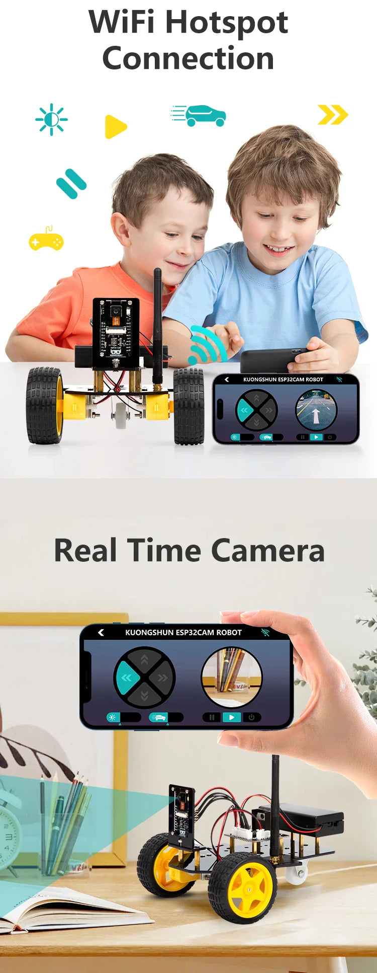ESP32 Smart Robot Car Kit for Arduino & STEM