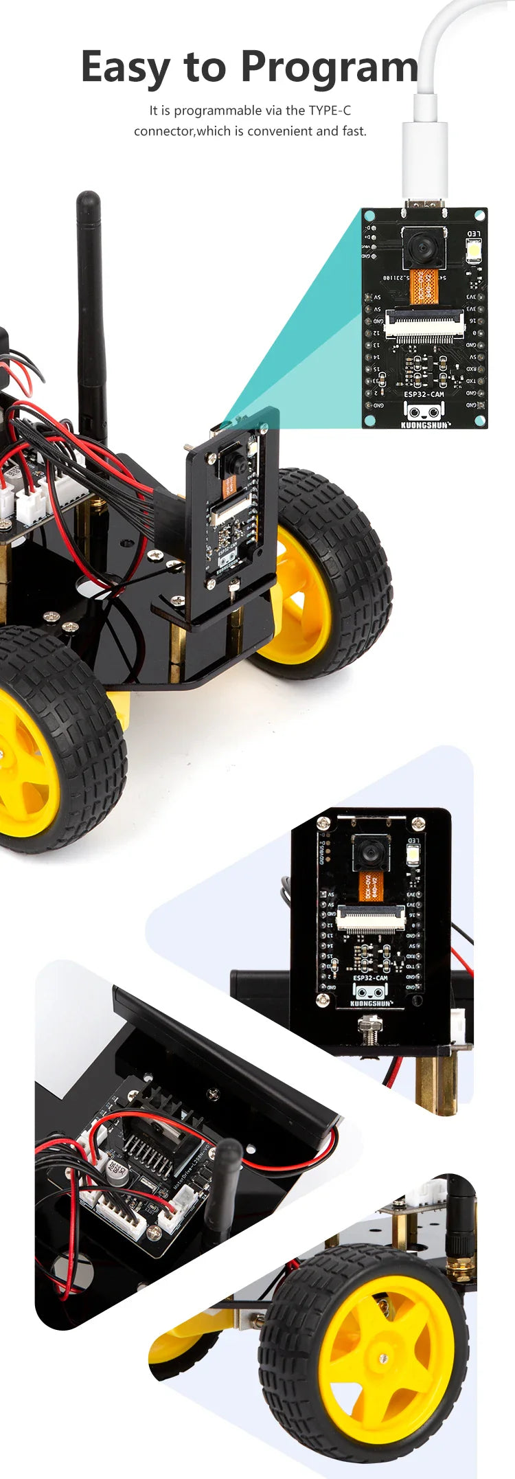 ESP32 Smart Robot Car Kit for Arduino & STEM