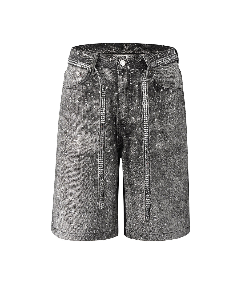 NOIR RHINESTONE SHORTS
