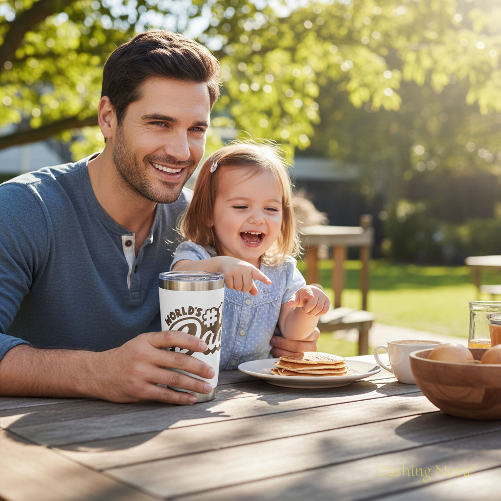 Personalized Best Dad Ever Nutrition Facts Tumbler 20oz Stainless Steel Father's Day Gift