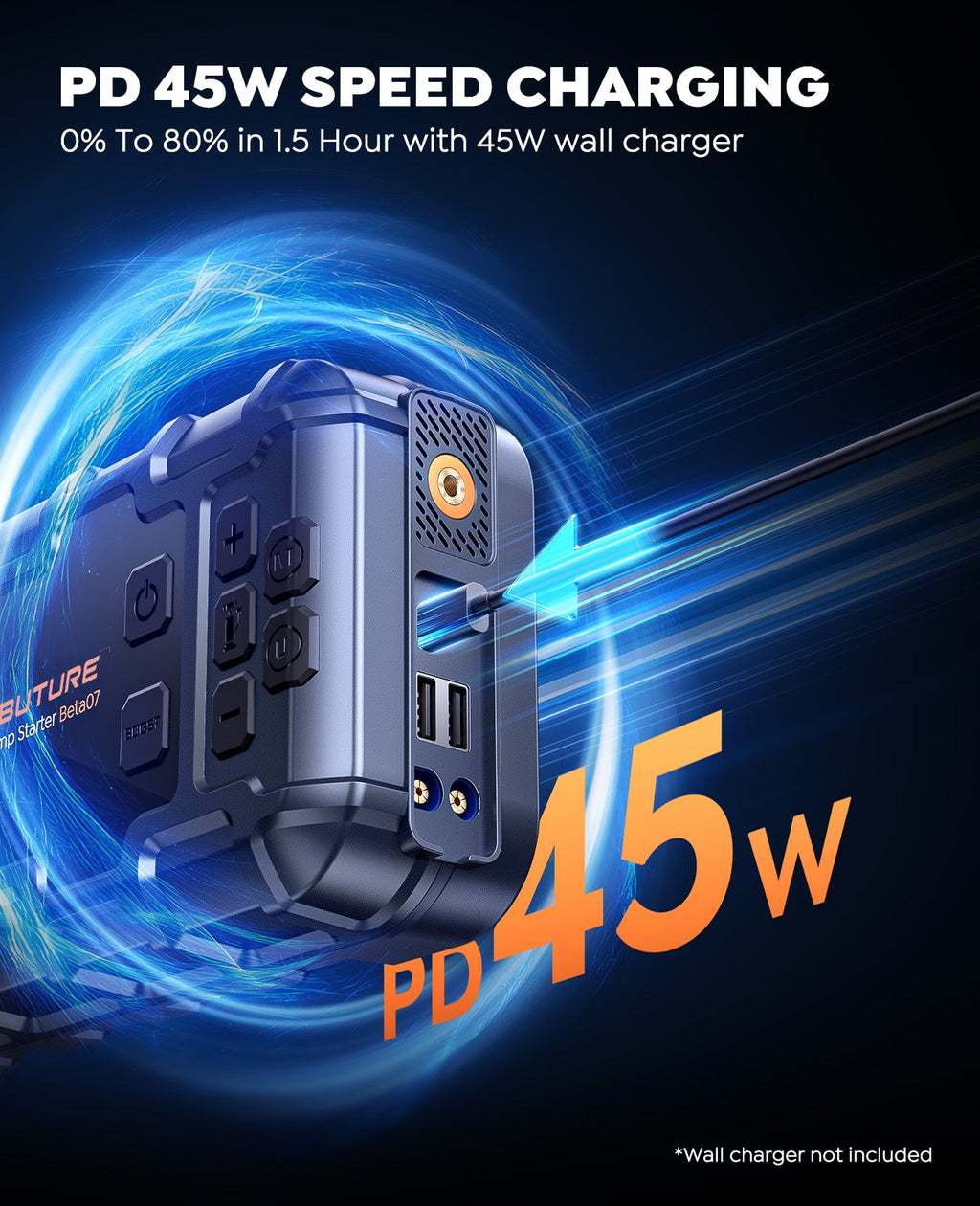 【Best Seller】Buture Beta07 Car Jump Starter 6000A With 160PSI Air Compressor