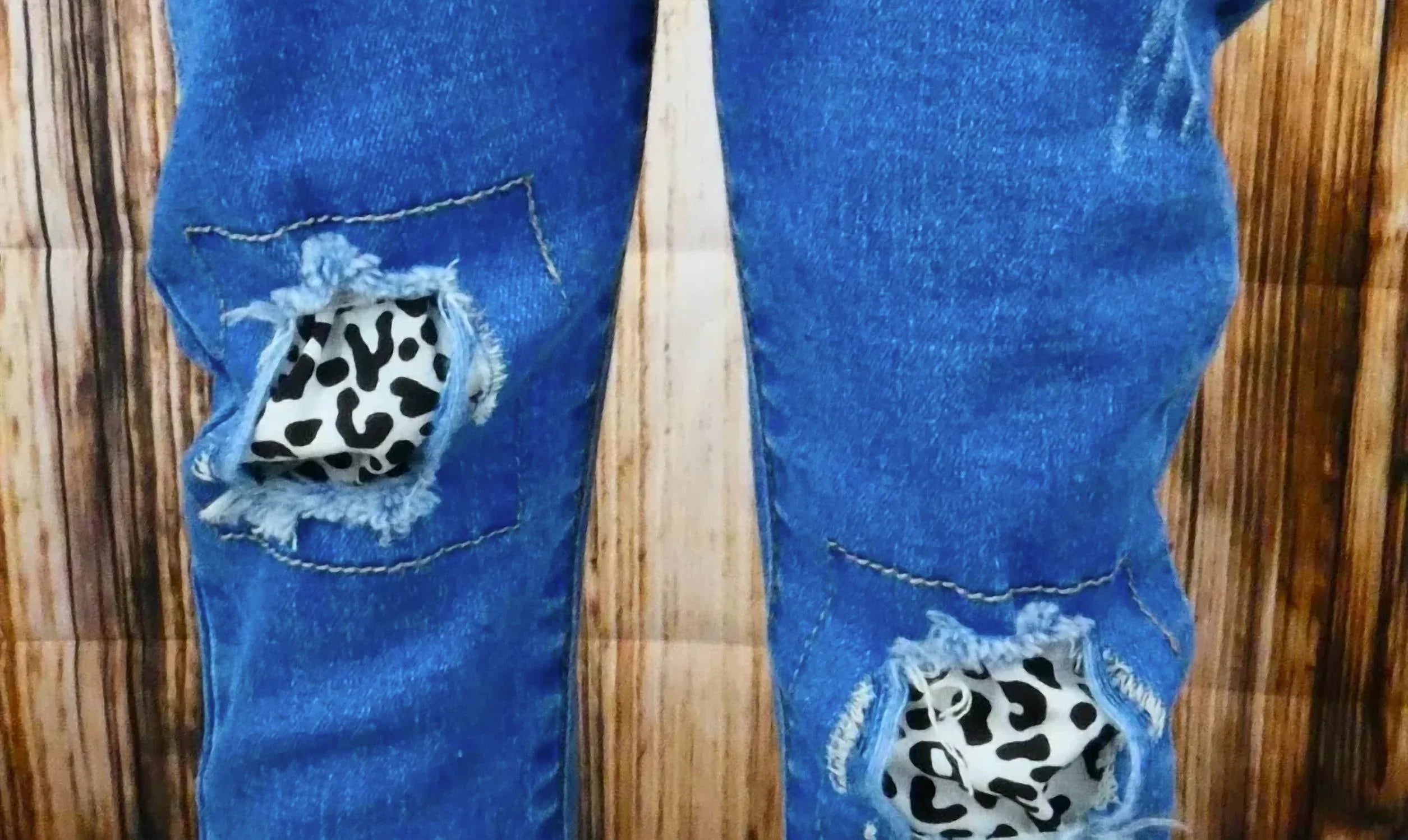 Kid's Leopard Patch Jeans